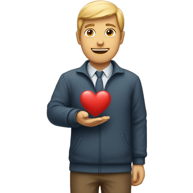 Man giving heart emoji