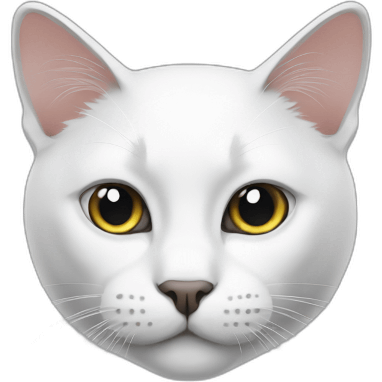 Black white cat emoji