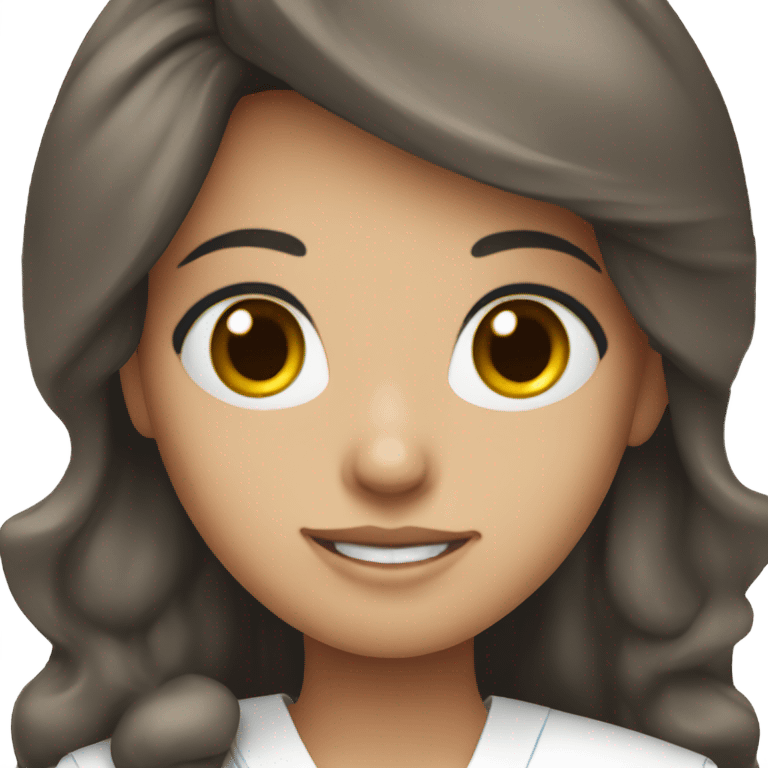 Blue eyed brunette nurse  emoji