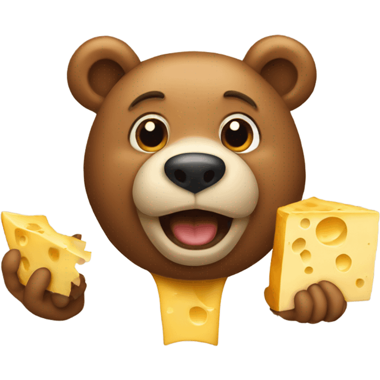 Bear with cheese  emoji