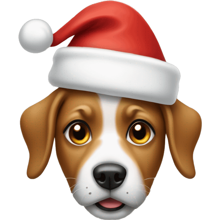 Dog with Santa hat emoji