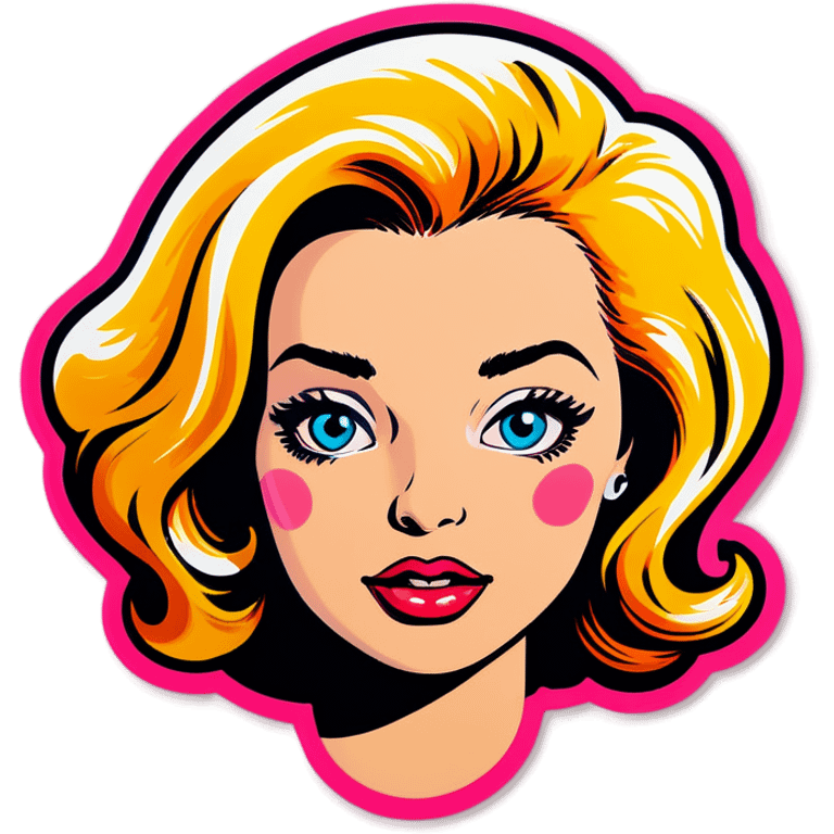 Pop art face  emoji