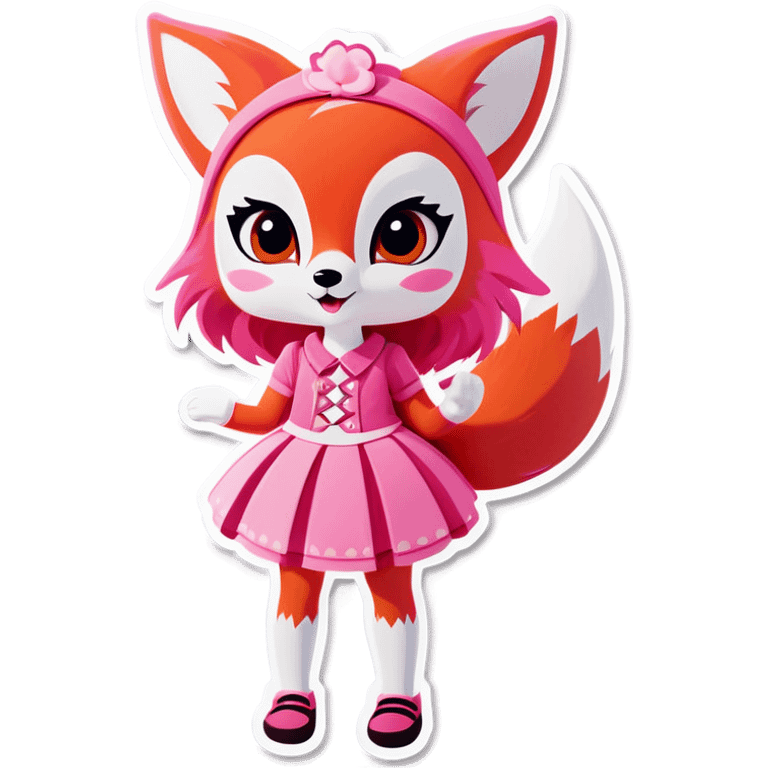 girl pink fox emoji