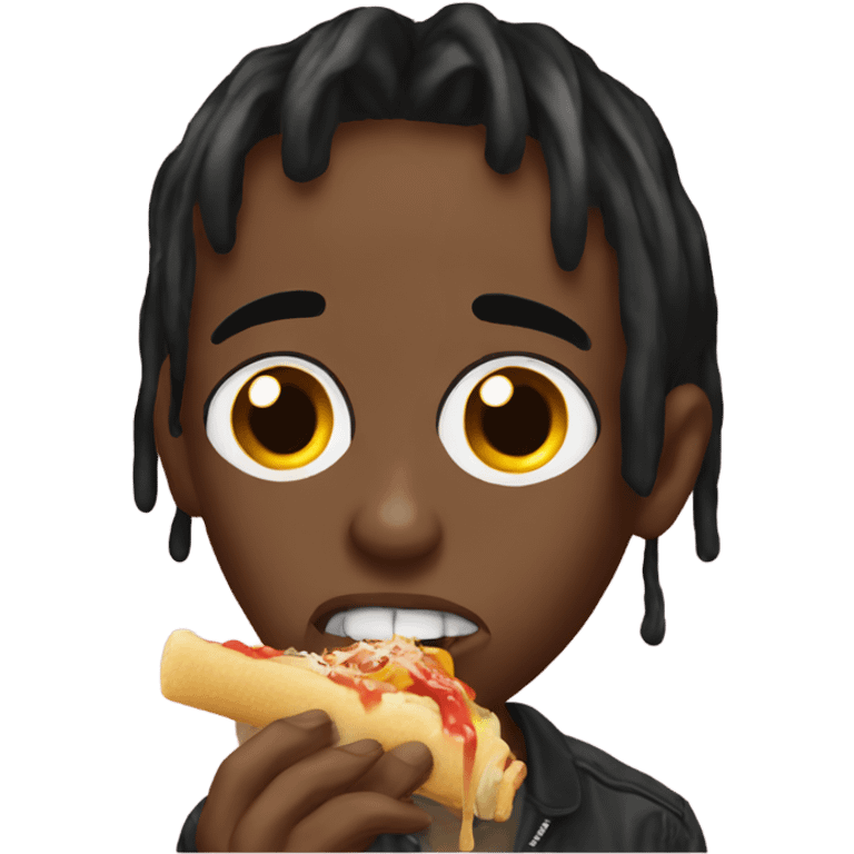 Travis Scott eating food emoji