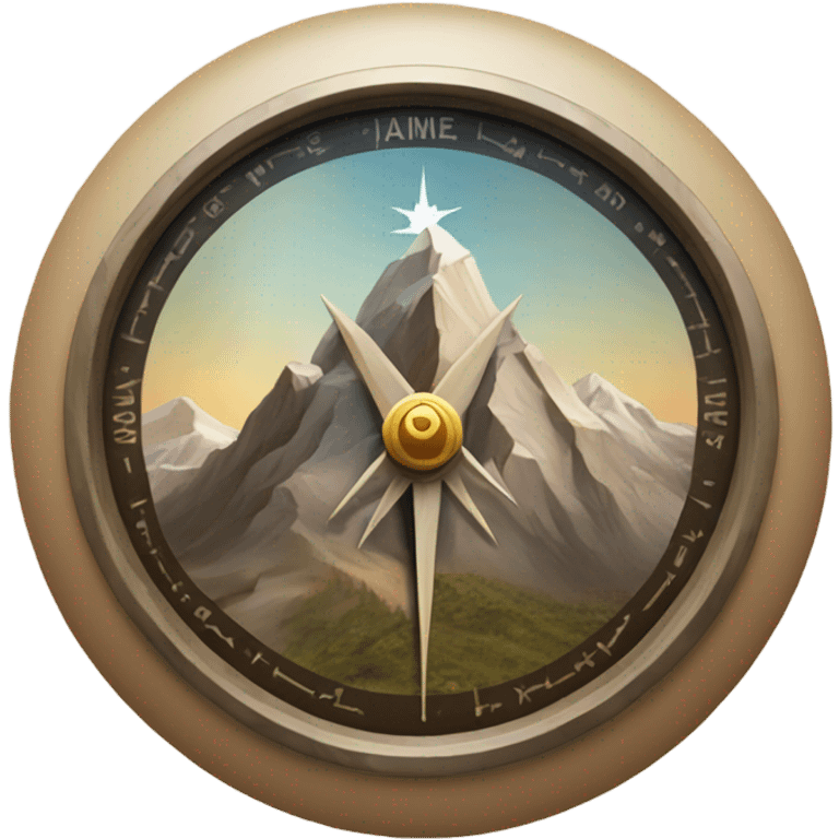 Compass mountain emoji