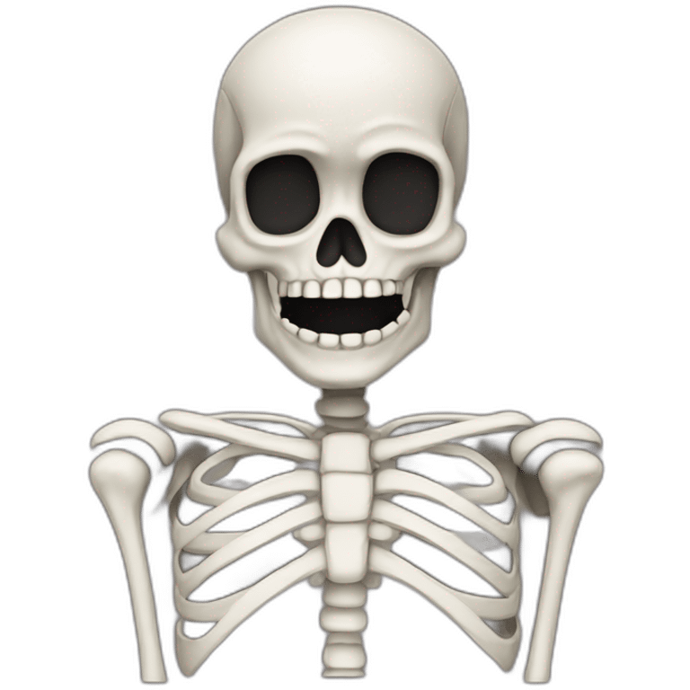 Skeleton goofy emoji