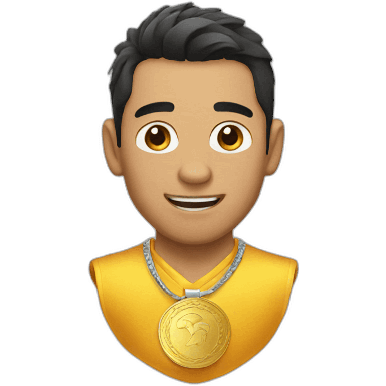 Chico con medalla emoji