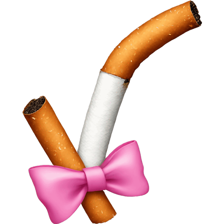 cigarette with pink bow emoji