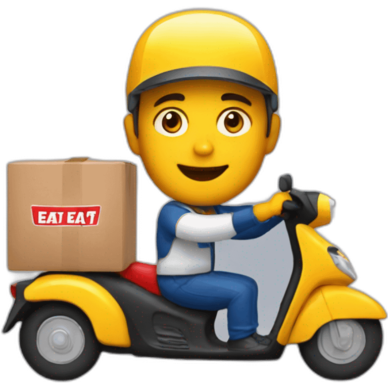 just eat food delivery driver emoji