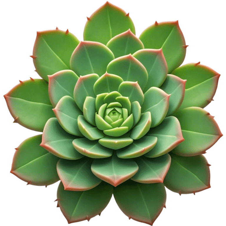 Cinematic Realistic Succulent Emoji, Compact and plump, with fleshy leaves arranged in rosettes of various shapes. The soft, green leaves glow with a gentle radiance, exuding a sense of calm and tranquility. Soft glowing outline, capturing the essence of resilience and beauty in a blossoming succulent! emoji