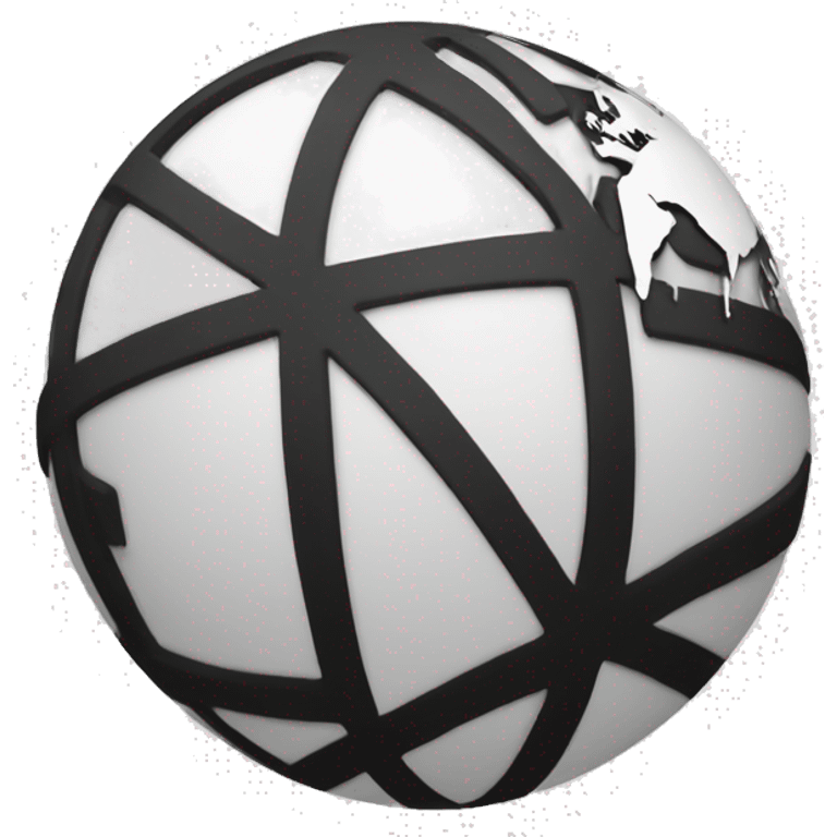 black and white globe emoji