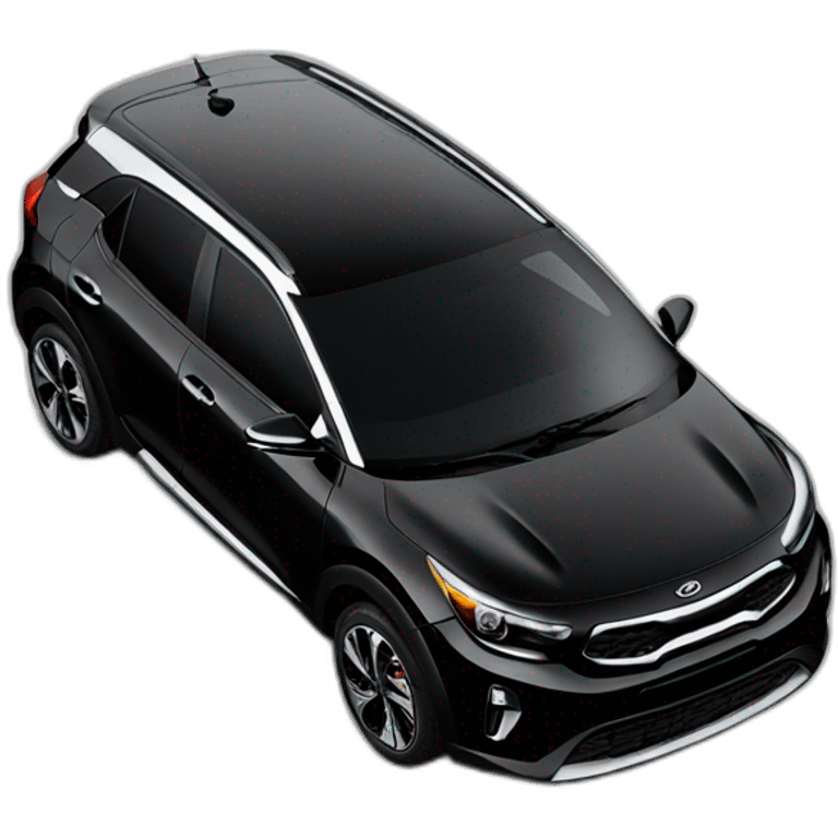 Black Kia stonic in 45 view emoji