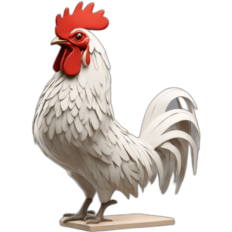 Rooster sculpture art emoji