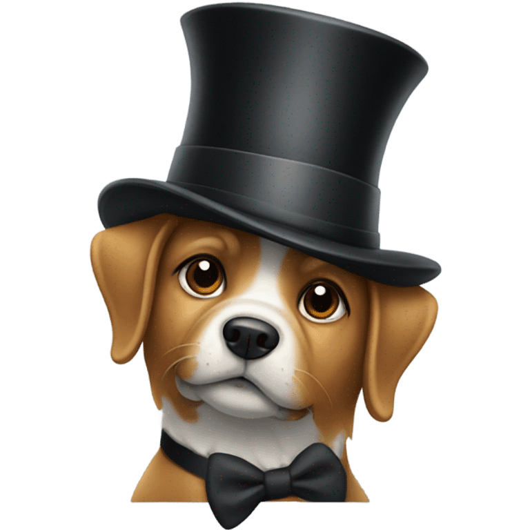 dog with tophat emoji