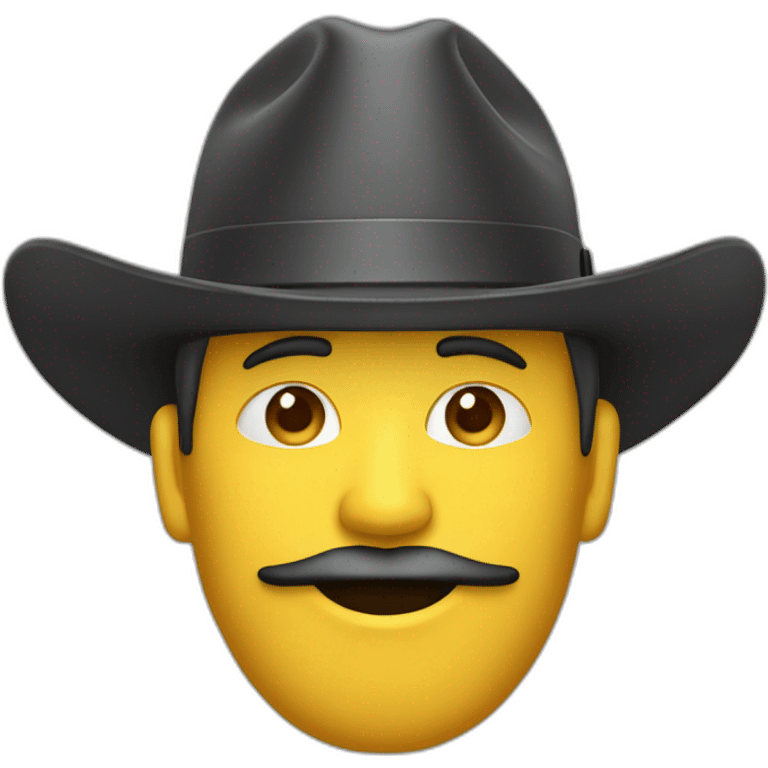 un hombre con sombrero de paja fumando vape emoji