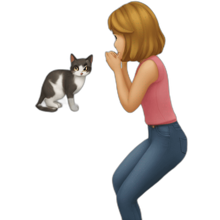 cat-watching-girl emoji