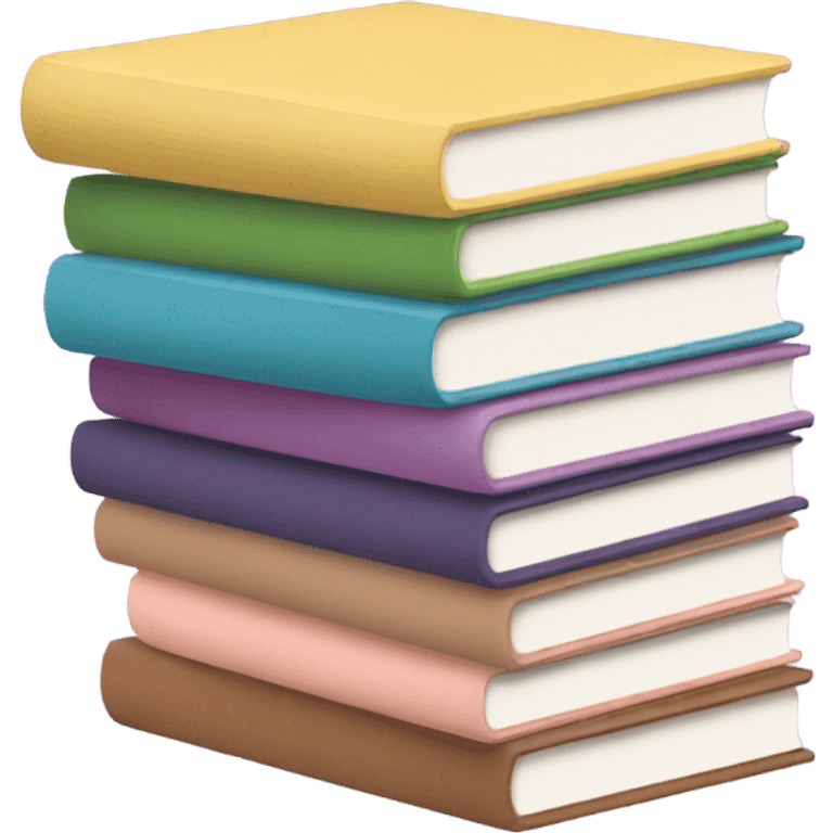 Soft coloured stack of books  emoji