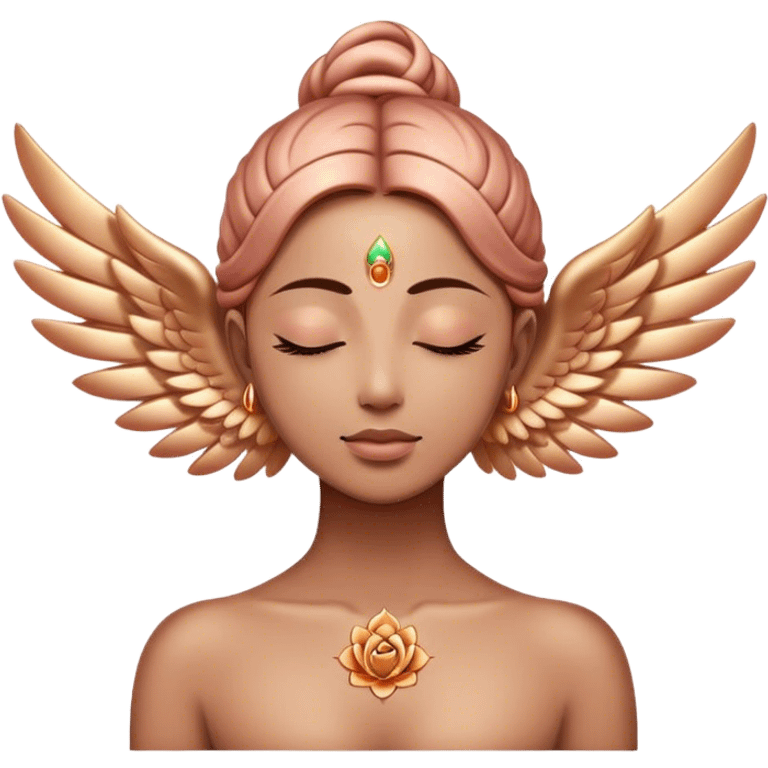 Rose gold wing of the chakra spirituality emoji