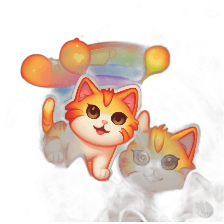 fire rainbow cat emoji