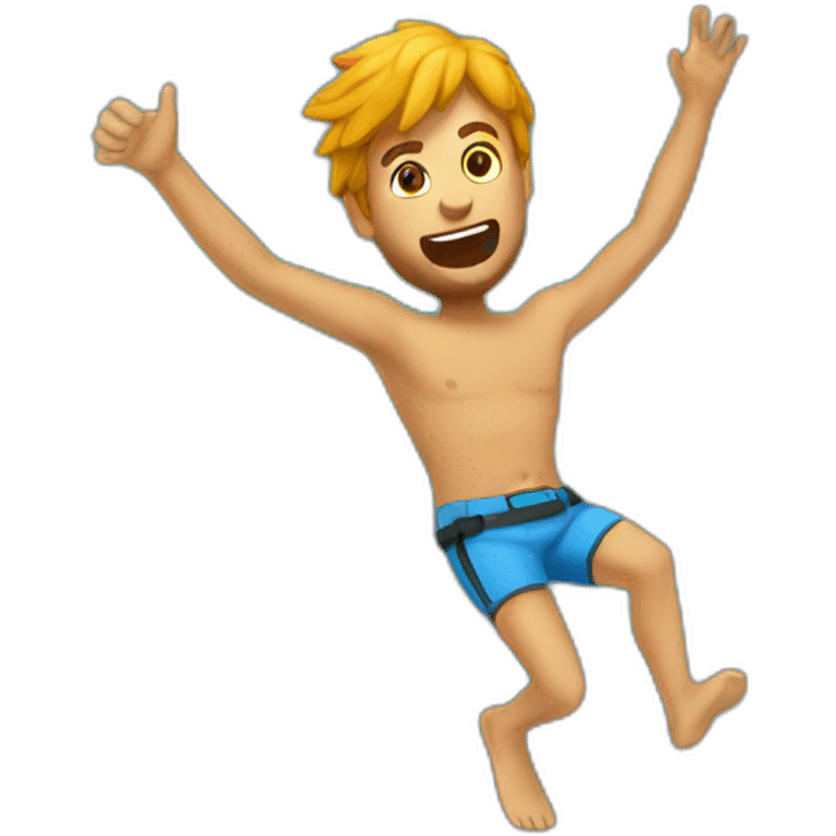 Cliff jumping emoji