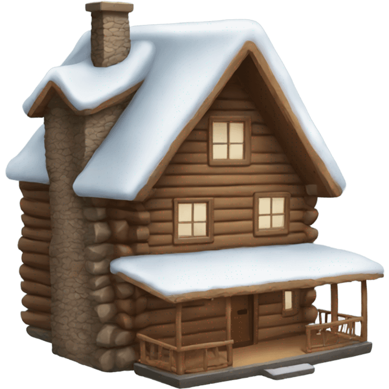 Winter cozy cabin  emoji