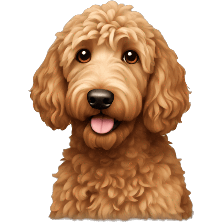 Brown golden doodle  emoji