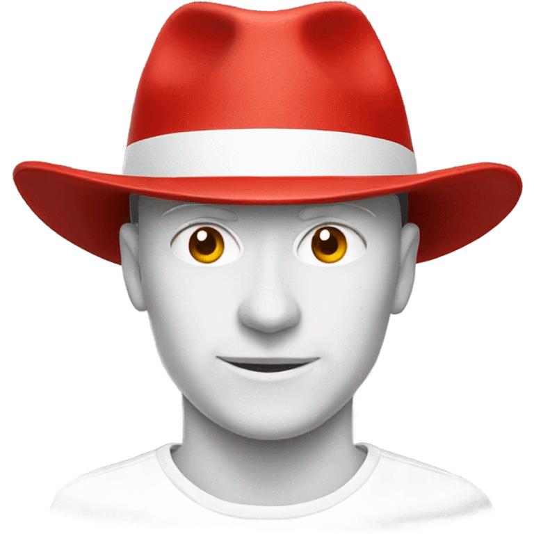 red and white hat emoji