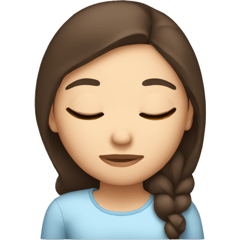 brunette sleeping emoji