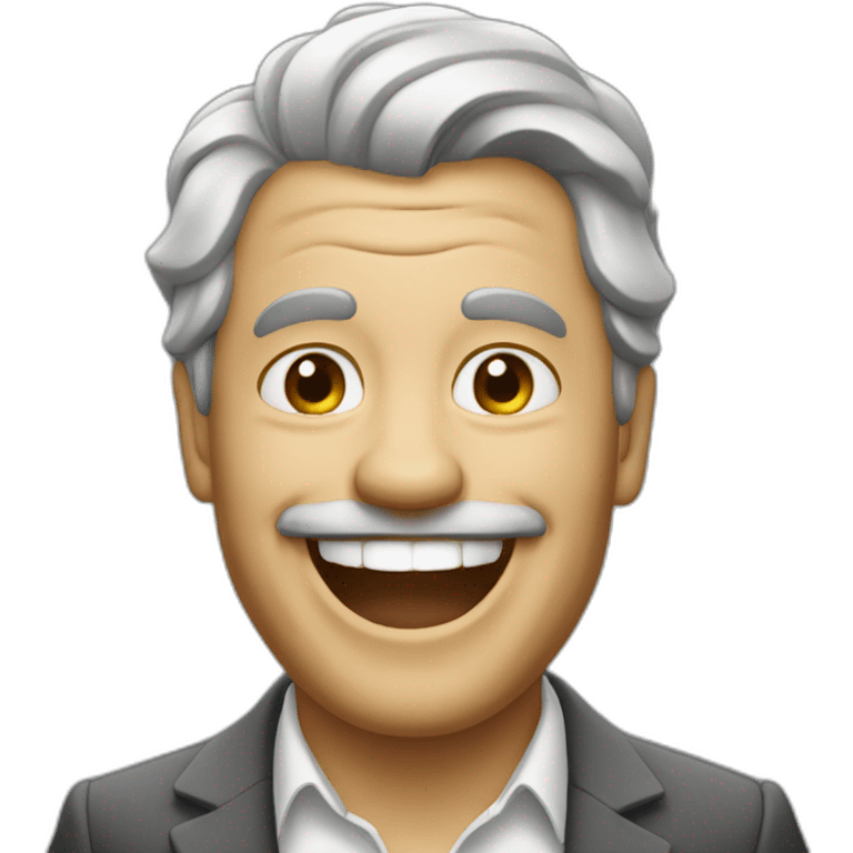 Laughing rich man emoji