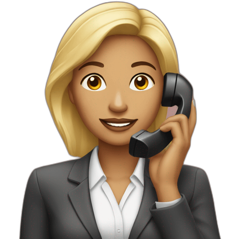 Lightskin saleswoman on the phone emoji