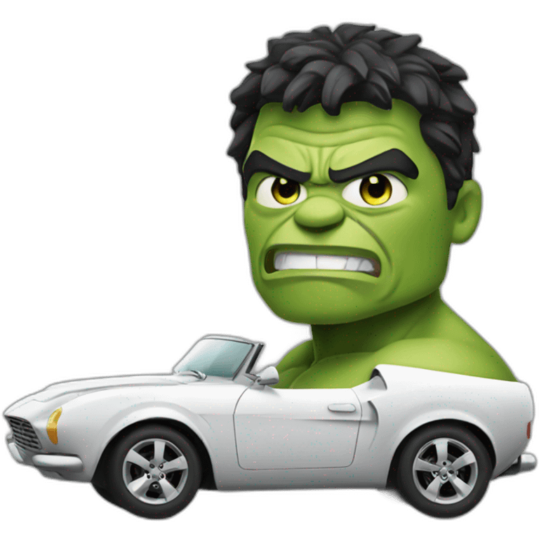 Hulk Driving 007 Car emoji