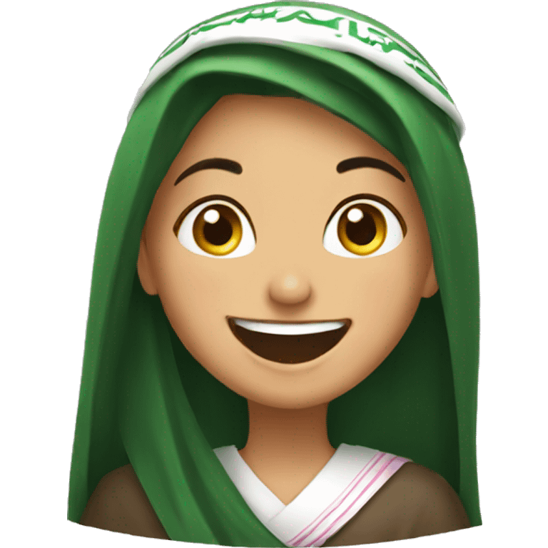 laughing saudi girl emoji