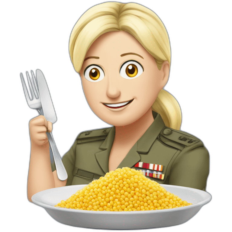 marine le pen qui mange du couscous emoji