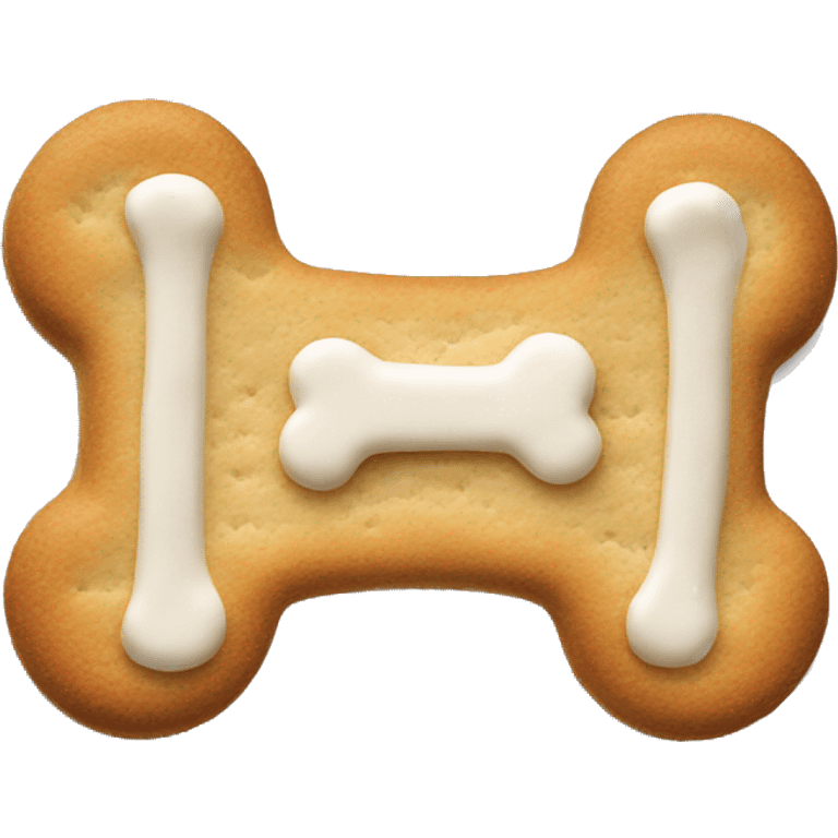 a bone shaped dog biscuit emoji