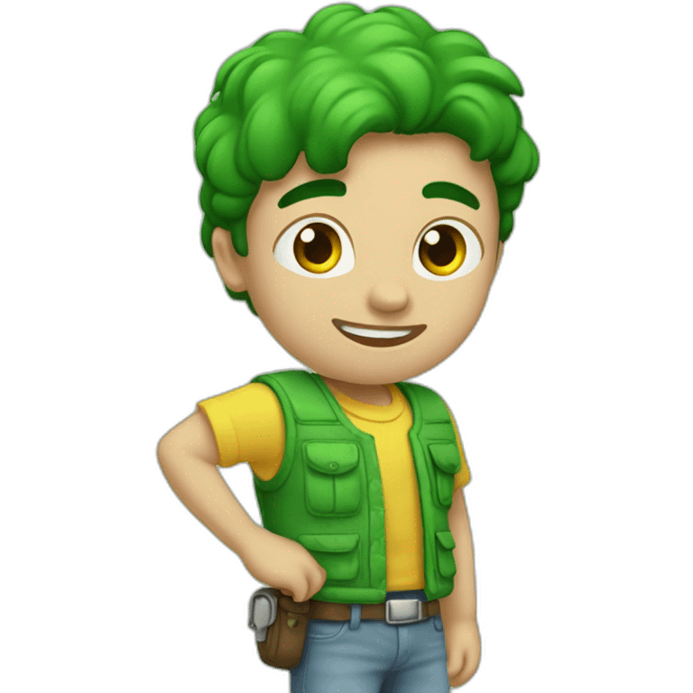 sobre verde en tejado casa emoji