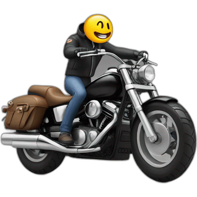 Squelette sur une moto emoji