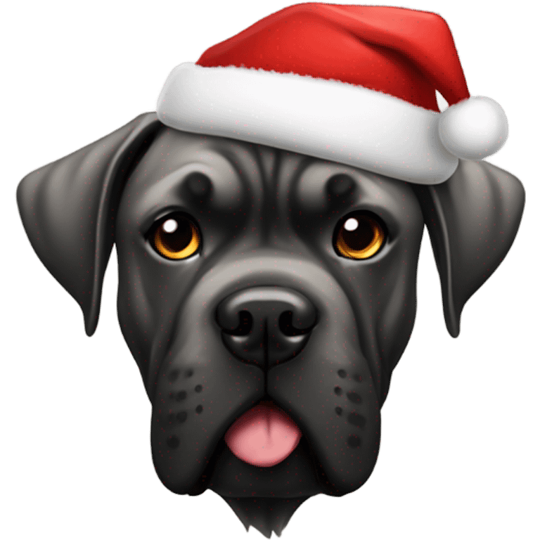 Cane corso with santa hat emoji