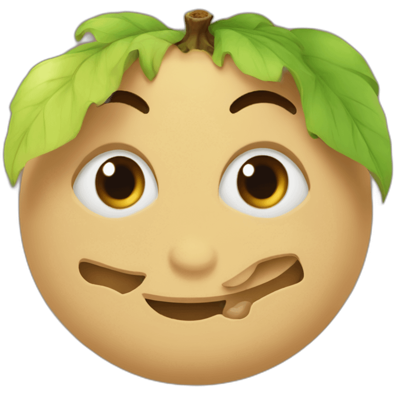 Mamão fruit with baby face emoji