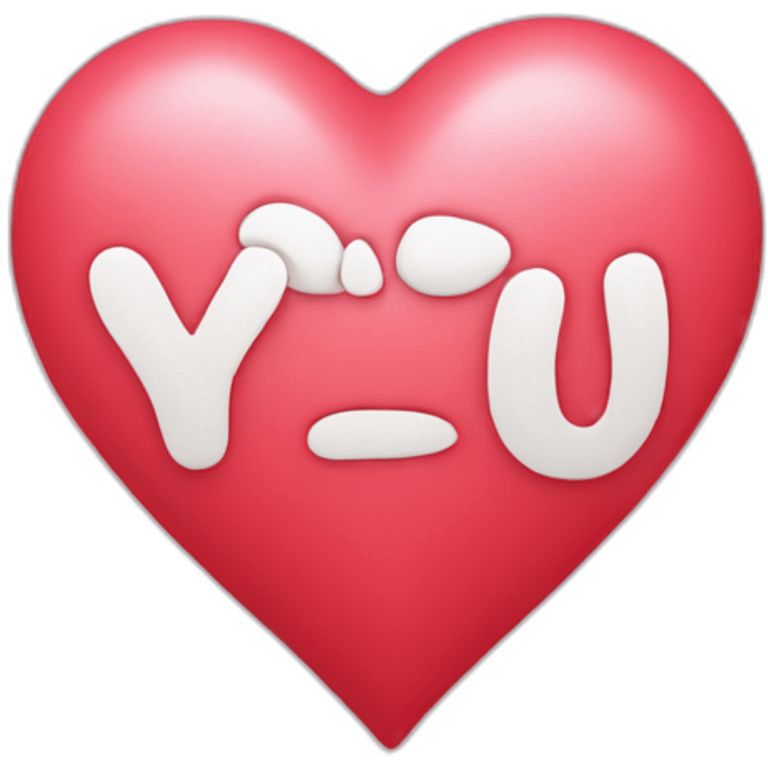 Heart with text I love you emoji