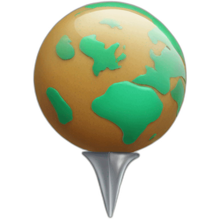 localisation pushpin but it's the planet emoji