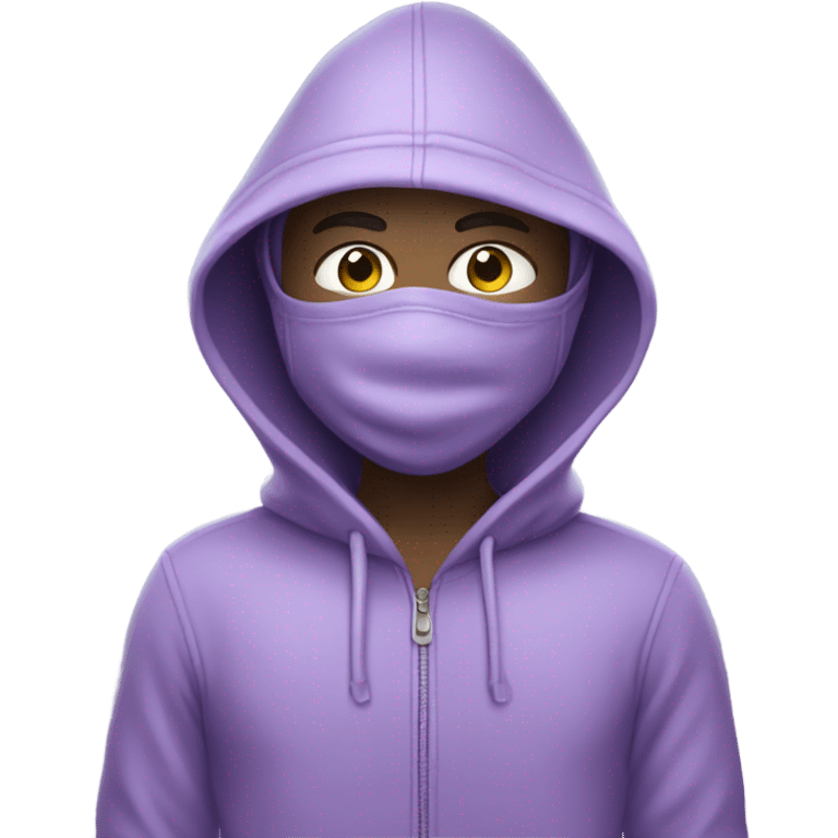 Burglar wearing lavender  emoji