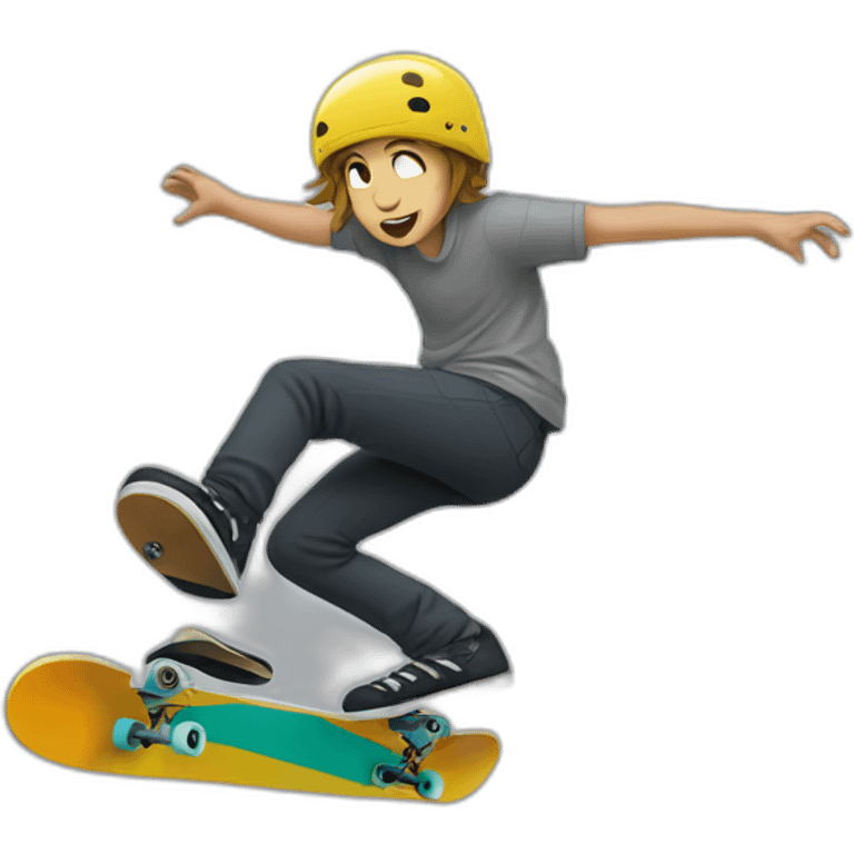 skateboard halfpipe emoji