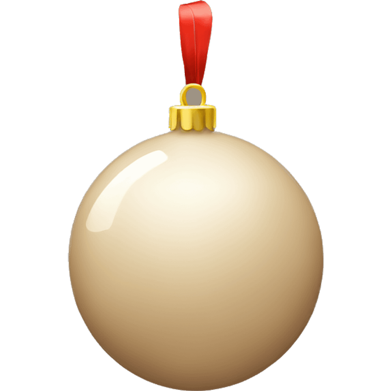 Beige Christmas ball decorations  emoji