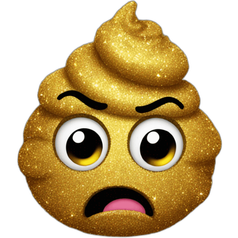 Angry glitter poo emoji