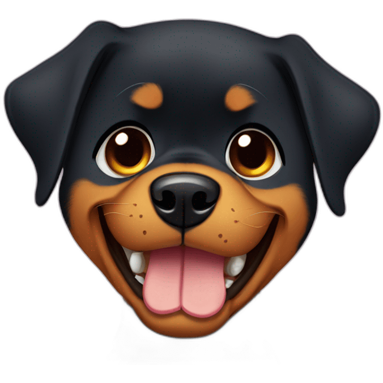 Cute rottweiler crying emoji