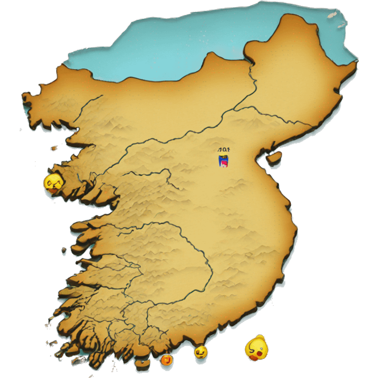 korea map emoji