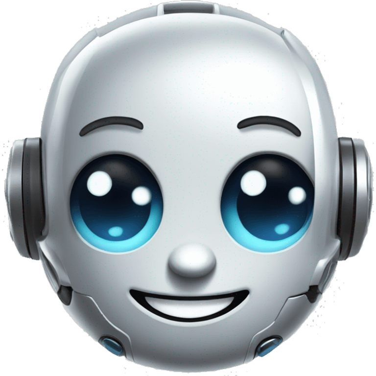 robot cute smile no  backgrond emoji