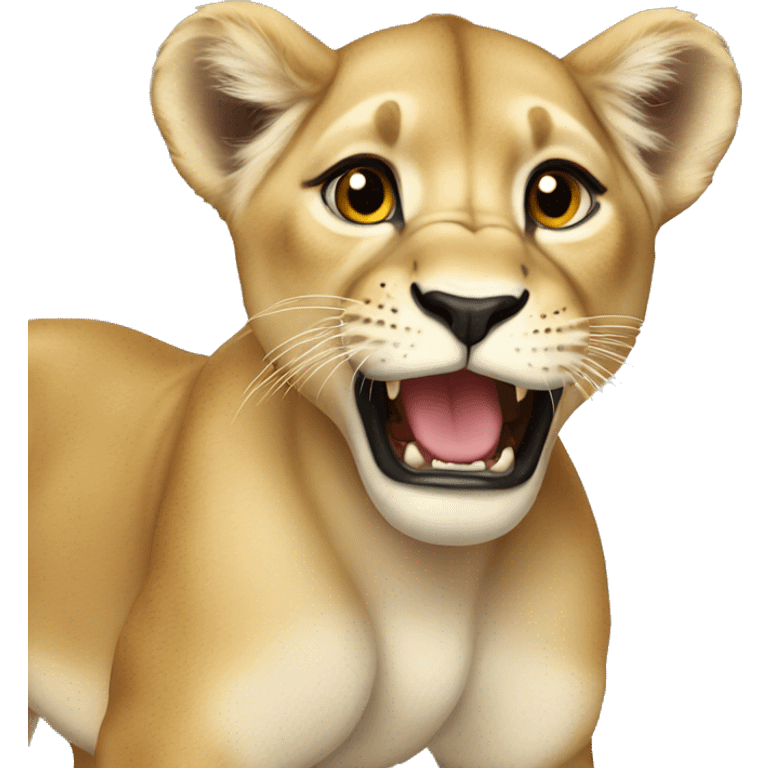 lioness cub happy emoji