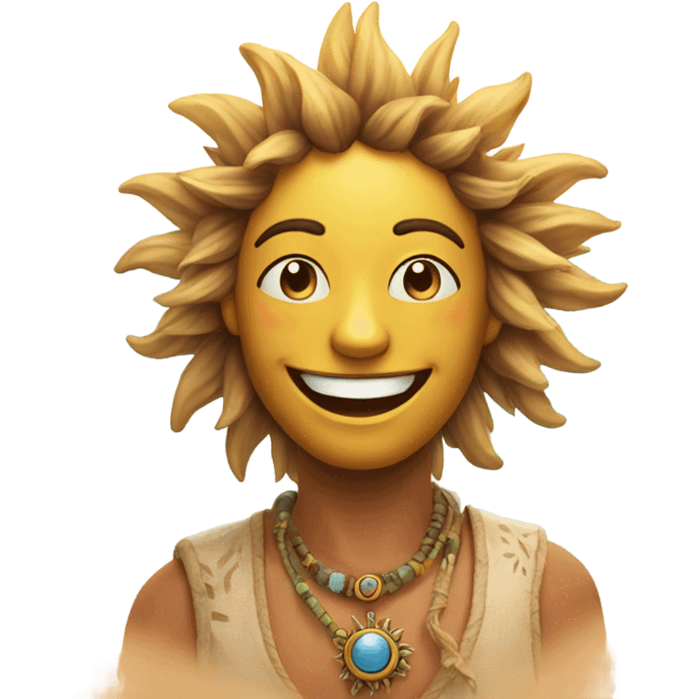 Sun smiling boho  emoji