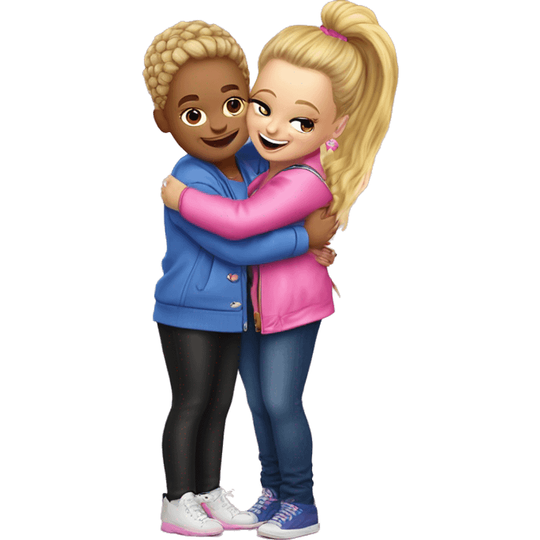 beyoncé and jojo siwa hugging emoji